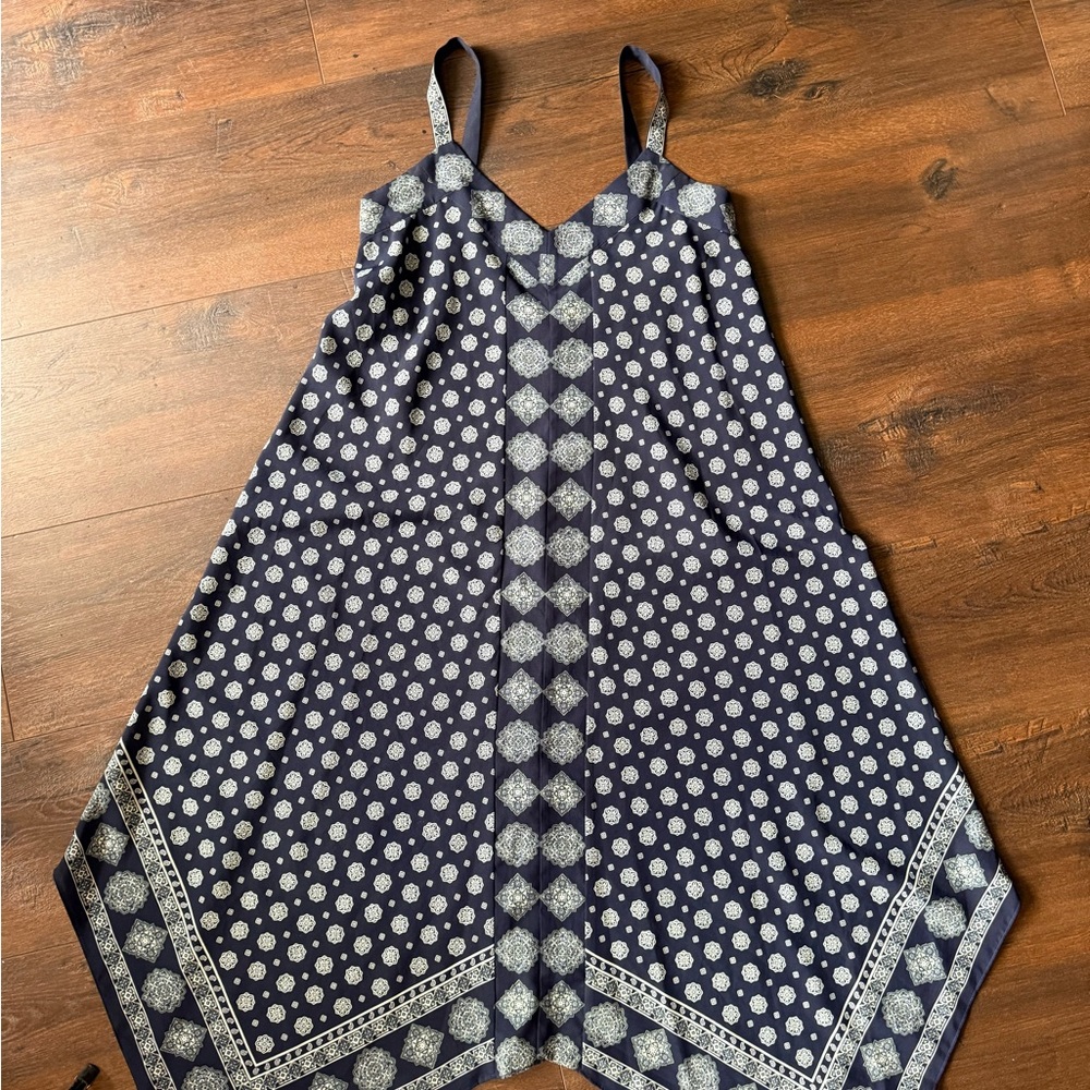 MICHAEL Michael Kors Navy Asymmetrical Dress Sz S